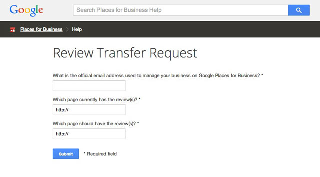 transfer Google reviews