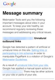 Unnatural Links Message in Webmaster Tools - What to Do