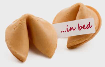 Fortune cookies in bed